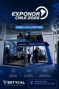 Stand de Vertycal en Exponor Chile 2026, Pabellón Litio 930